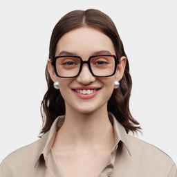 Beatrice Two-tone Rectangle Glasses0