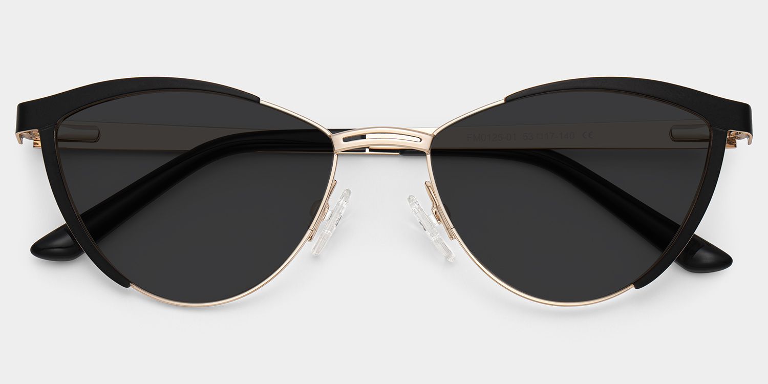 Sydney Cat Eye Black Prescription Sunglasses | ZEELOOL1