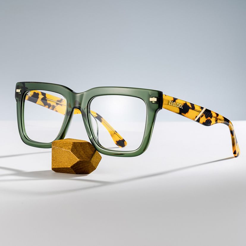 Redina Green Square Glasses