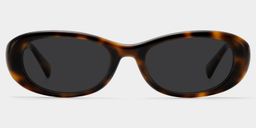 Catherine Tortoise Oval Sunglasses0