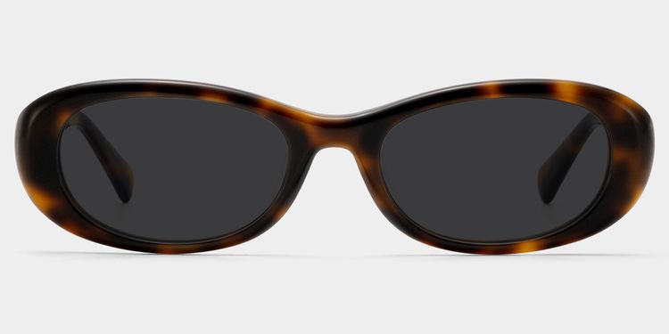 Catherine Tortoise Oval Sunglasses
