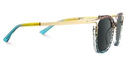 Sidibe Blue Leopard Square Sunglasses2
