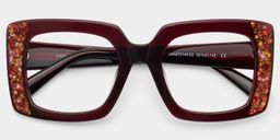 Sable Red Square Glasses2