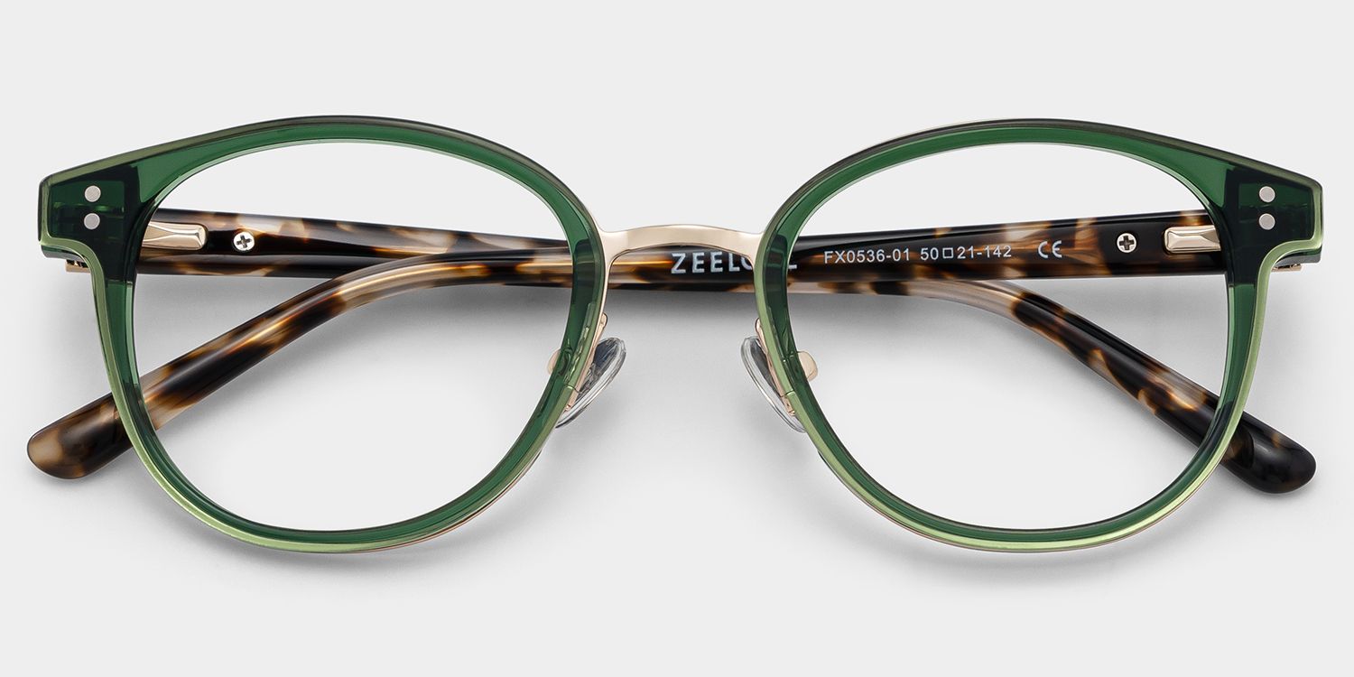 Matthew Round Green Glasses | Zeelool Glasses1