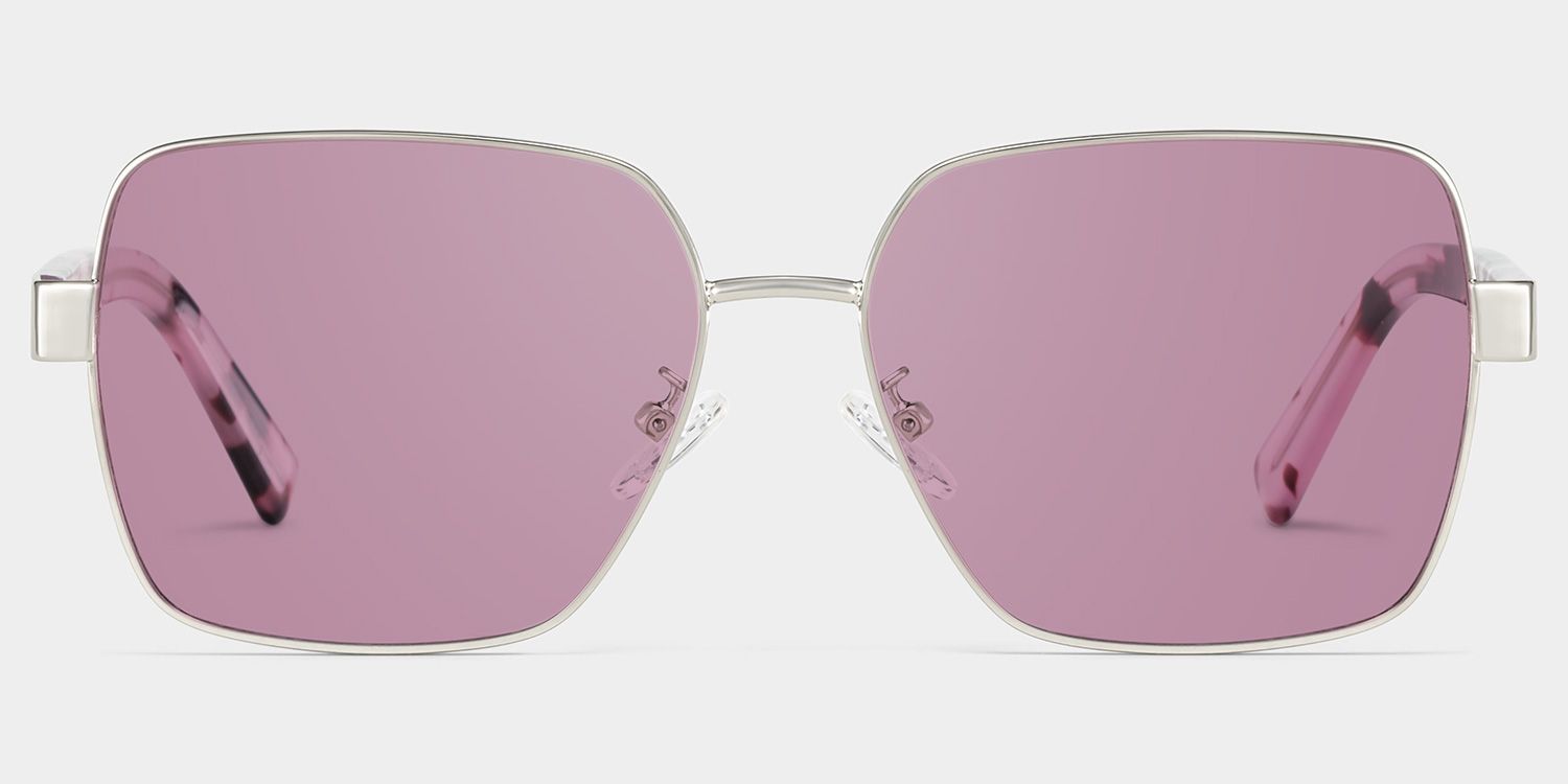 Sahara Purple Square Polarized Sunglasses for Driving | ZEELOOL0
