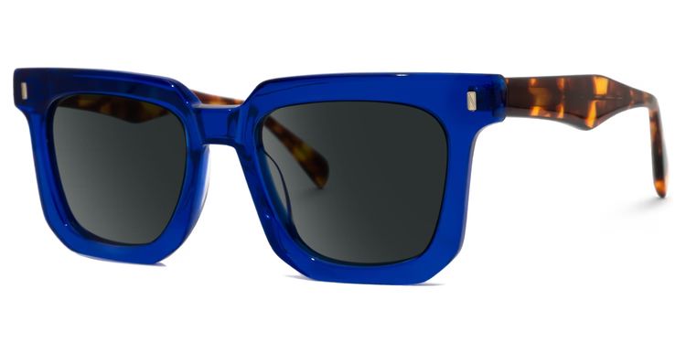 Coville Blue Rectangle Sunglasses