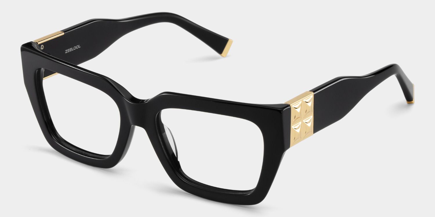 Maddox Black Frame Glasses with Square Frame Online | ZEELOOL4