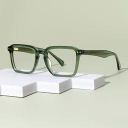 Vickerie Green Rectangle Glasses0