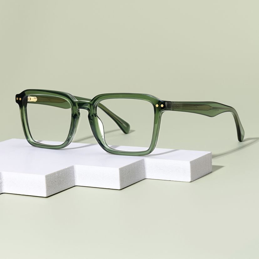 Vickerie Green Rectangle Glasses