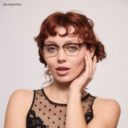 Audrey Black Browline Glasses6
