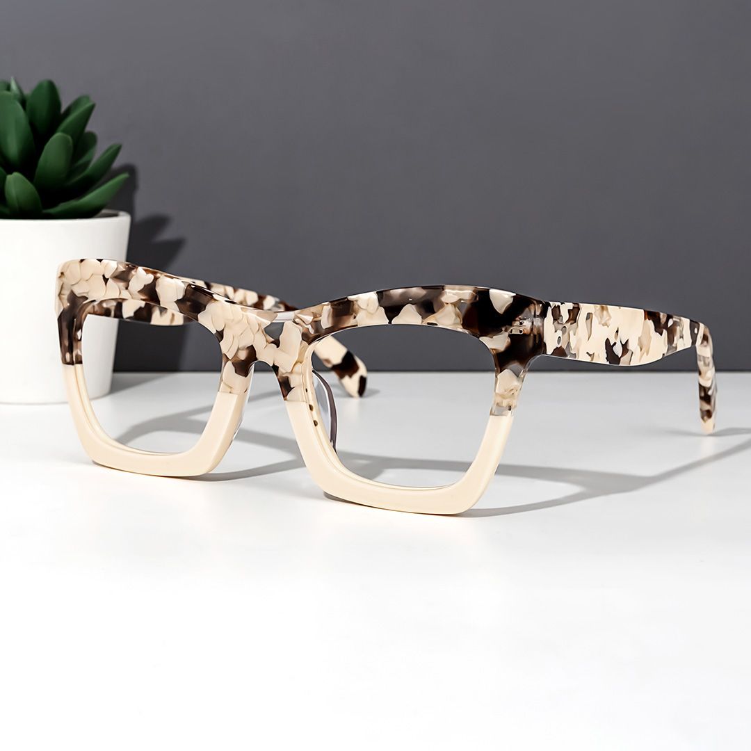 Benitez Square Two-Tone Frame and Prescription Glasses | ZEELOOL5
