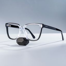 Benguie Black Clear Square Glasses0