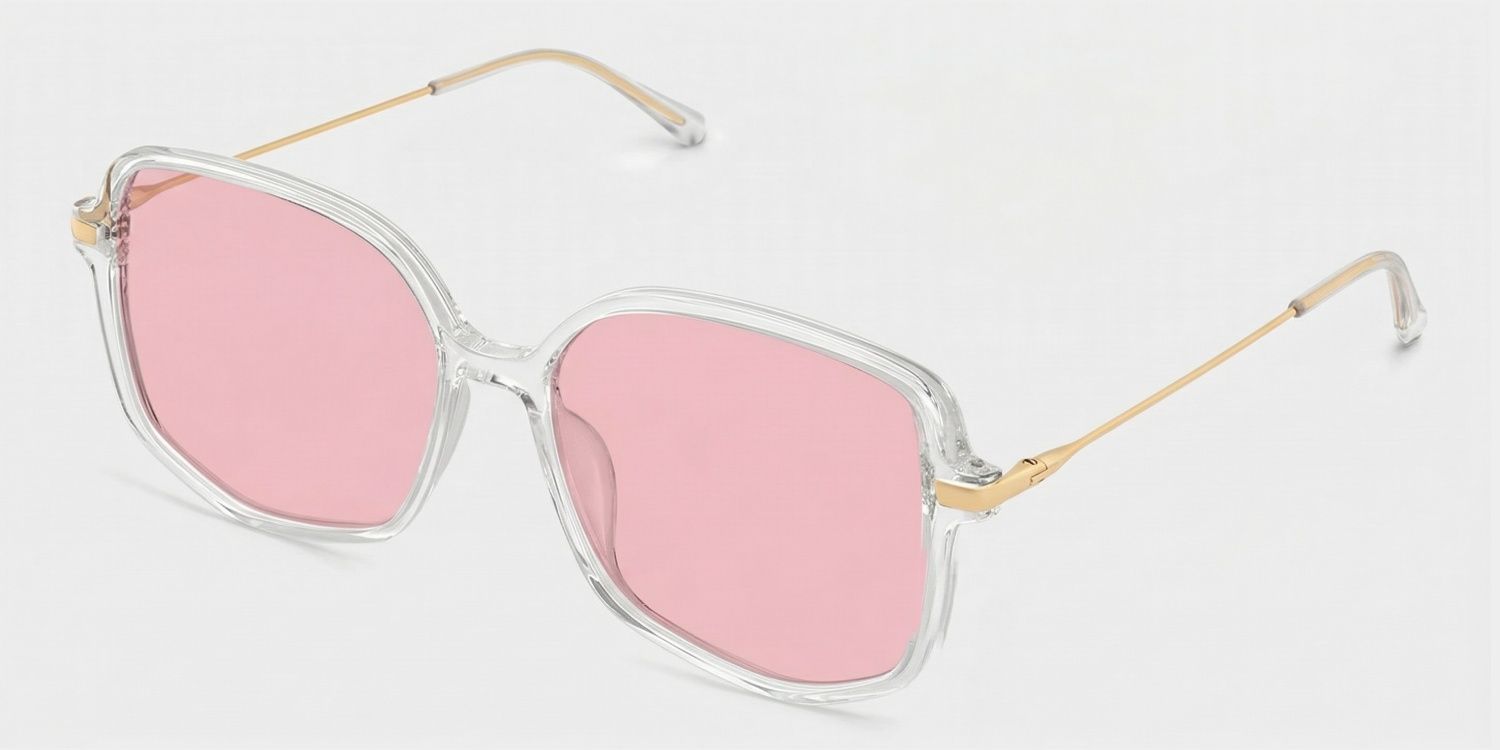 Payton Geometric Style Clear Frame Sunglasses | ZEELOOL2