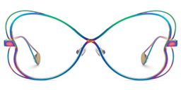 Aretha Iridescent Geometric Glasses0