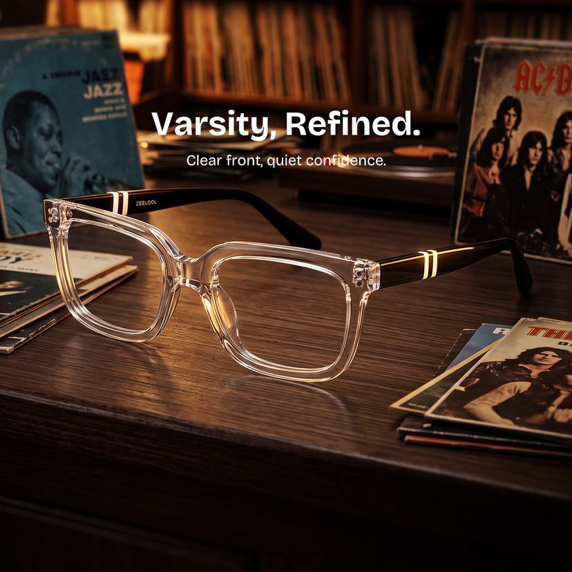 Fern Clear Rectangle Glasses