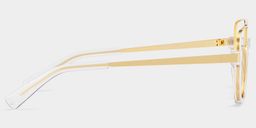 Oromiya Gold Clear Geometric Glasses6