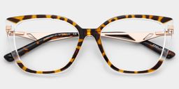 Margret Tortoise Cat eye Glasses2