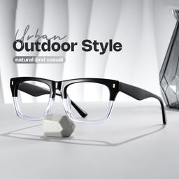 Brookins Black Clear Rectangle Glasses0