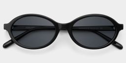 Everly Black Oval Sunglasses1