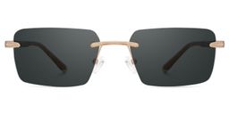 Savitrie Brown Rectangle Sunglasses0