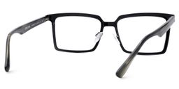 Sharma Black Rectangle Glasses5
