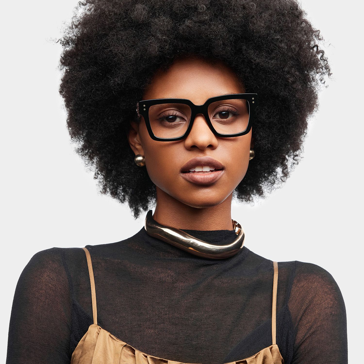 Caius Black Frame Glasses with Square Frame Online | ZEELOOL0