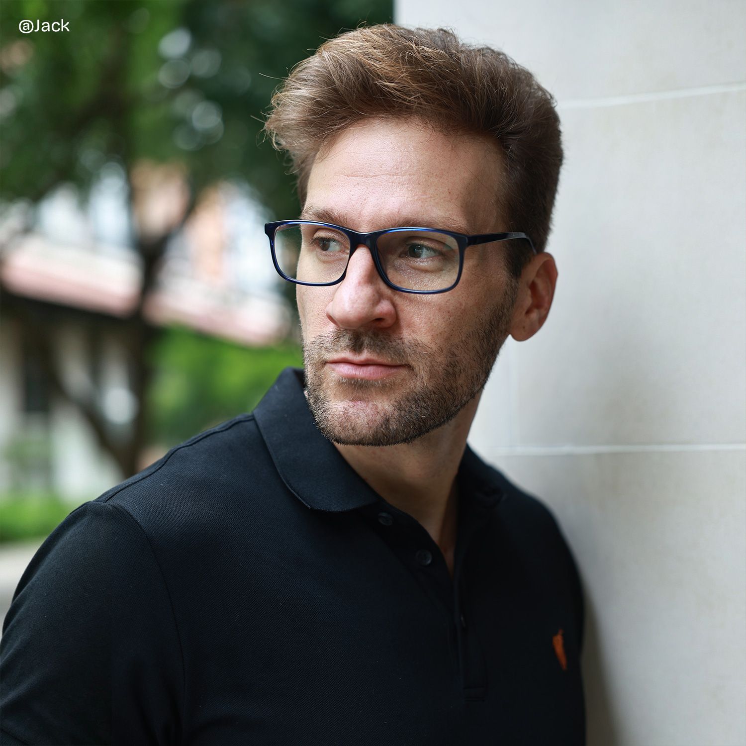 Connie Blue Rectangle Acetate Frame Glasses for Men | ZEELOOL6