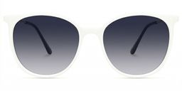 Chanty White Round Sunglasses0