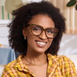 Tamarrah Leopard Cat eye Glasses0