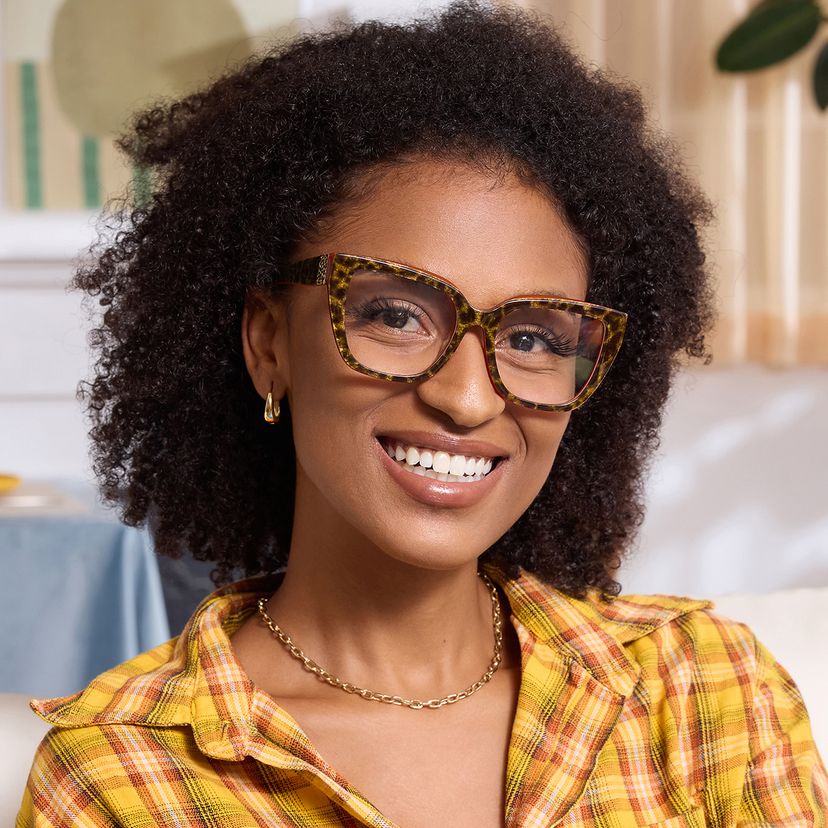 Tamarrah Leopard Cat eye Glasses