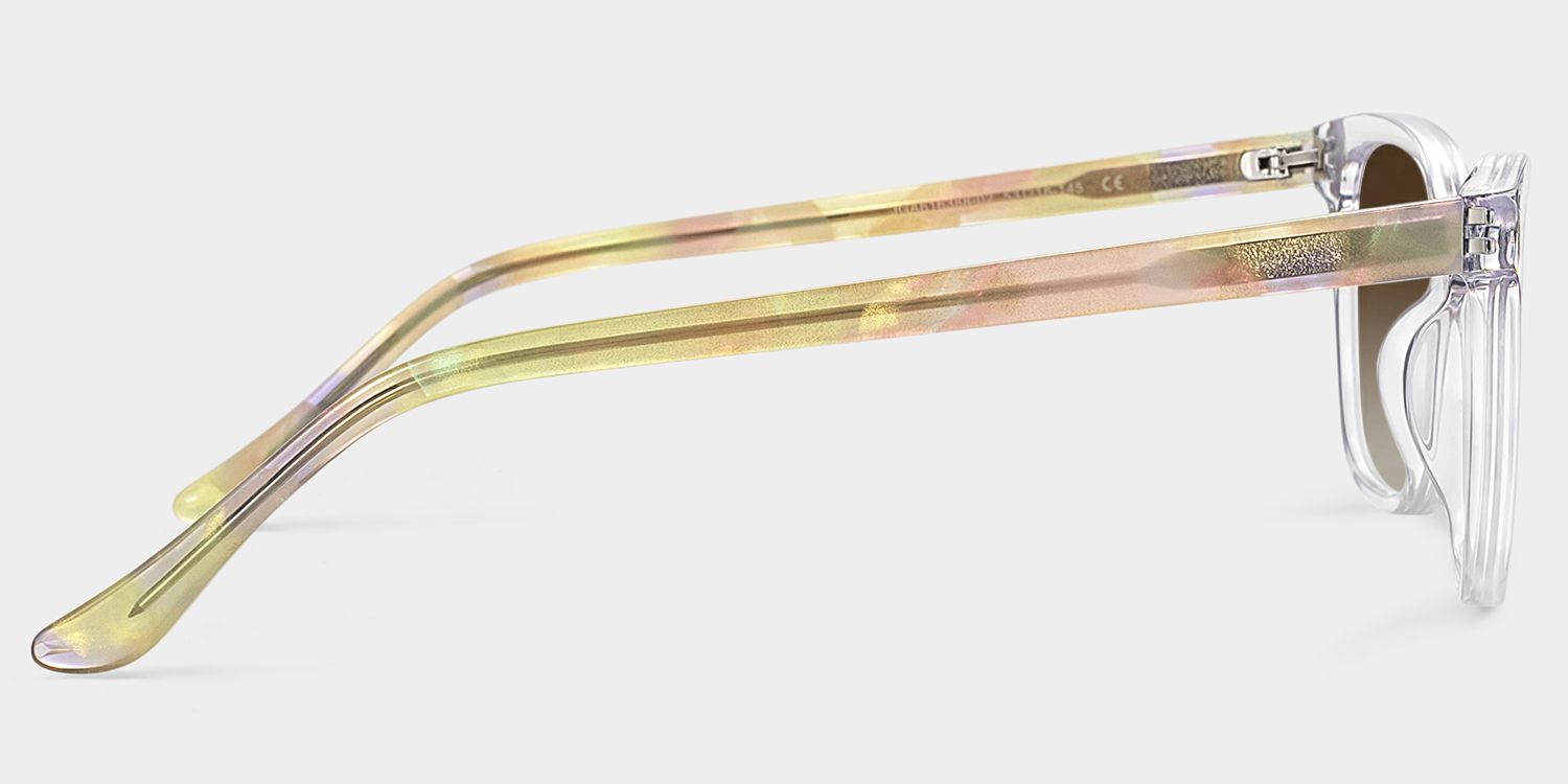 Faith Acetate Clear Rectangle Frame Sunglasses | ZEELOOL3