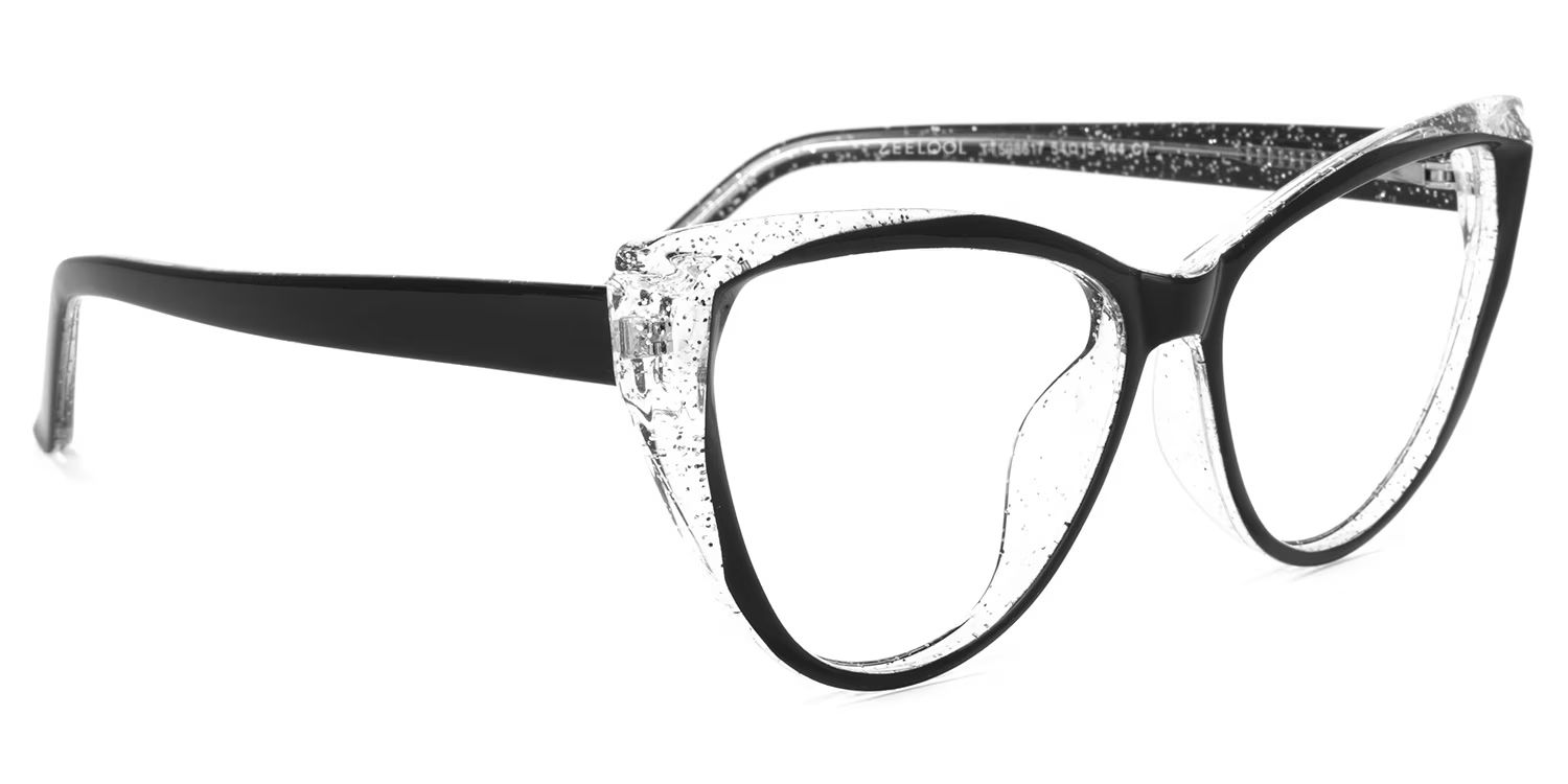 Tarun Cateye Black Glasses | Zeelool Glasses3
