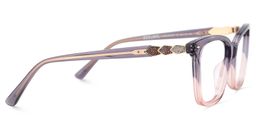 Theo Grey Pink Rectangle Glasses4