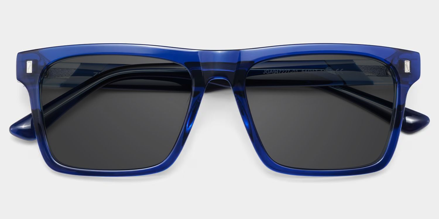 Henry Rectangle Blue Frame Sunglasses Online Sale | ZEELOOL1