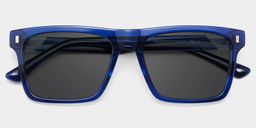 Henry Blue Rectangle Sunglasses1