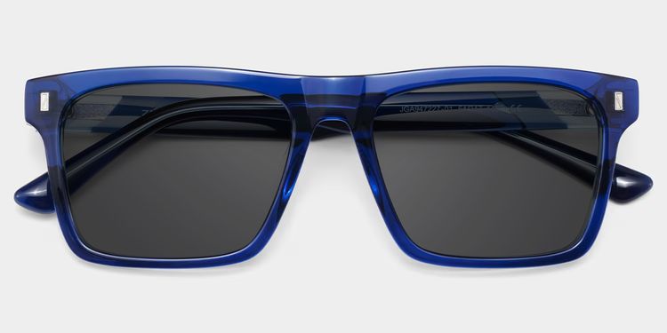 Henry Blue Rectangle Sunglasses