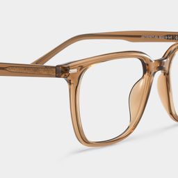 Eliza Light Brown Square Glasses5