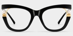 Pearl Black Cat eye Glasses2