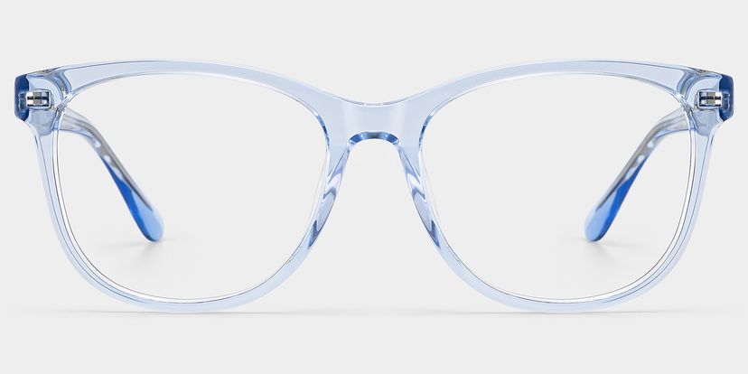 Julia Clear Blue Rectangle Glasses