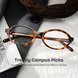 Everly Tortoise Oval Glasses0