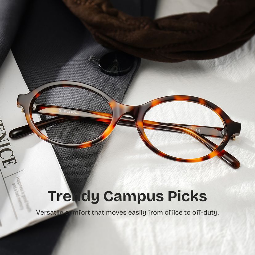 Everly Tortoise Oval Glasses