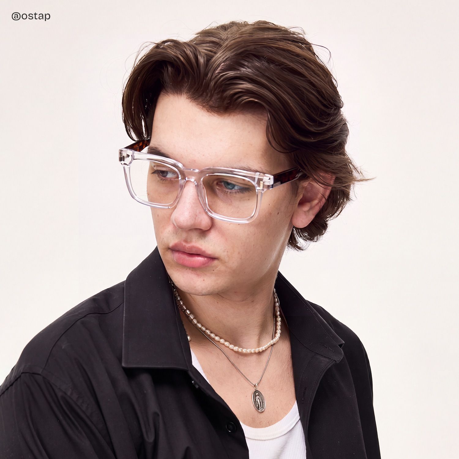 Connor transparent full rim rectangle eyeglasses Online | ZEELOOL6
