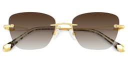 Seth Gold Rectangle Sunglasses1