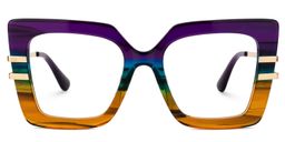 Poutine Multicolor Square Glasses0