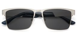 Jasper Silver Rectangle Sunglasses1