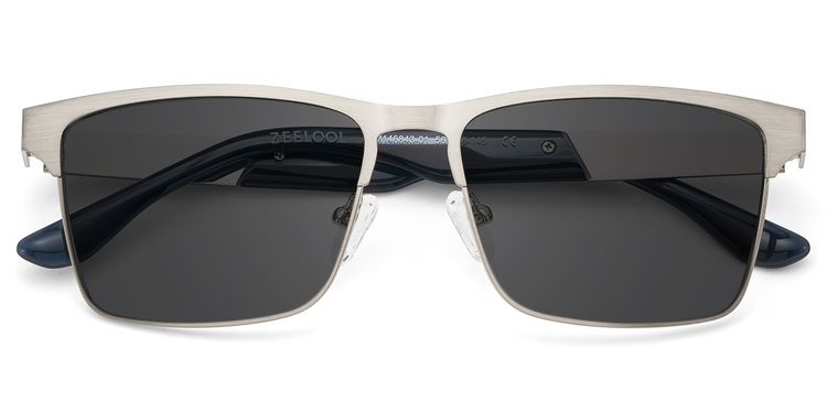 Jasper Silver Rectangle Sunglasses