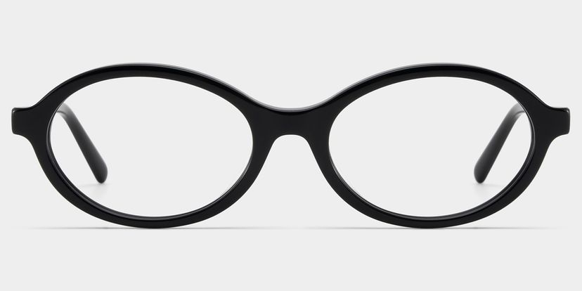 Everly Black Oval Glasses