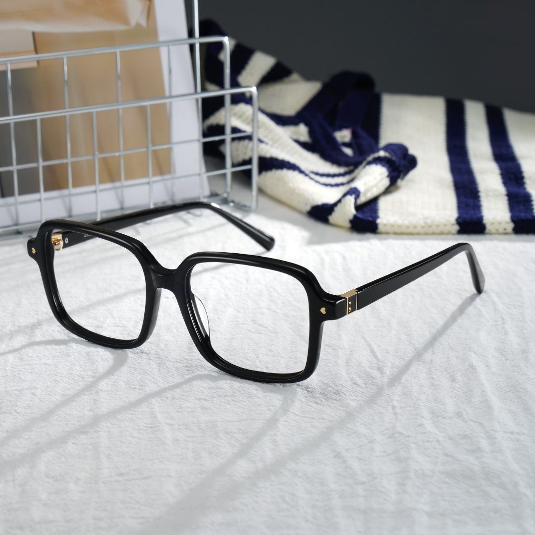 Talia Black Frame Glasses with Square Frame Online | ZEELOOL2