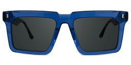 Moreland Blue Rectangle Sunglasses0