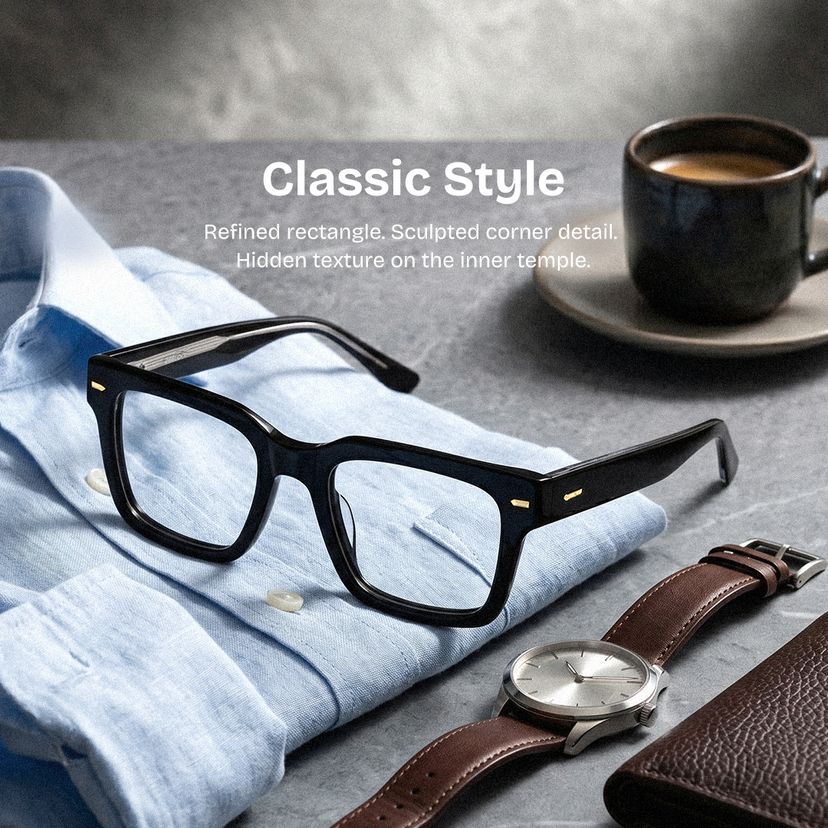 Benjamin Black Rectangle Glasses